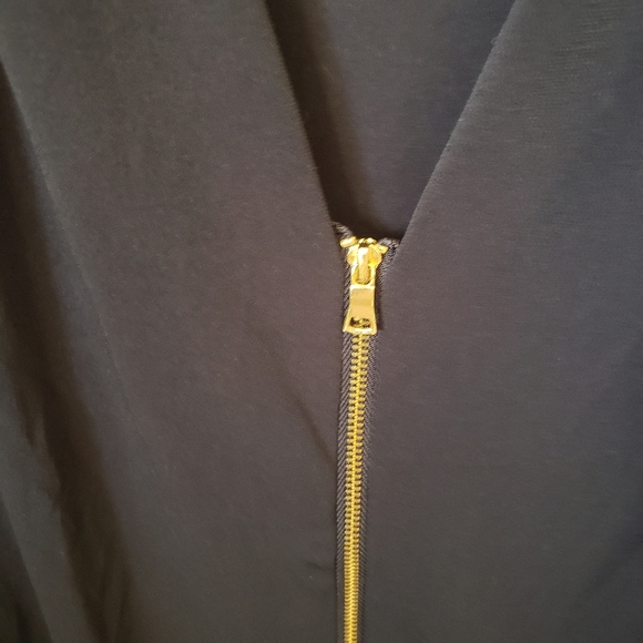 Office Business Casual Work Blouse Tahari Navy Large - Picture 6 of 9